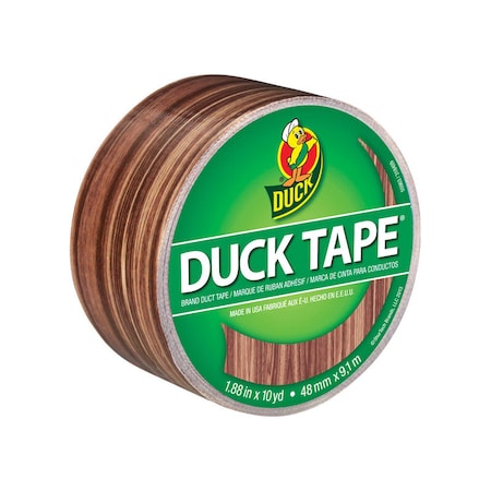 B & K Duck 1.88 in. W X 10 yd L Brown Woodgrain Duct Tape 283051